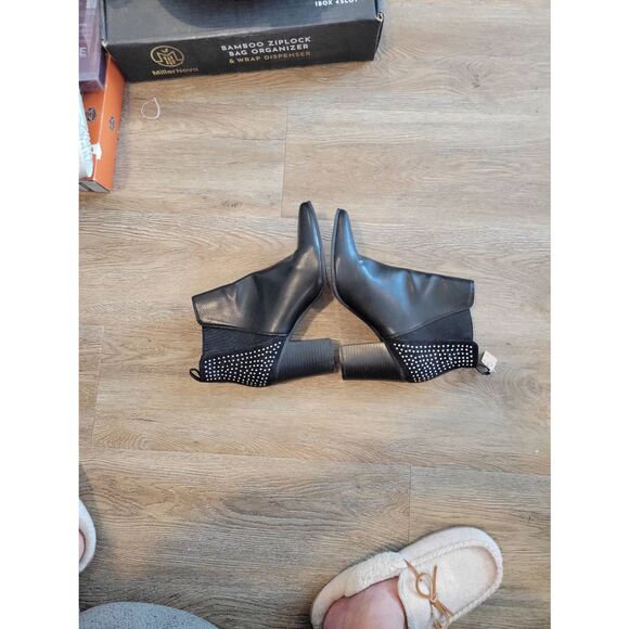 punk black boots women's 9.5 studs gothic booties - Picture 3 of 6